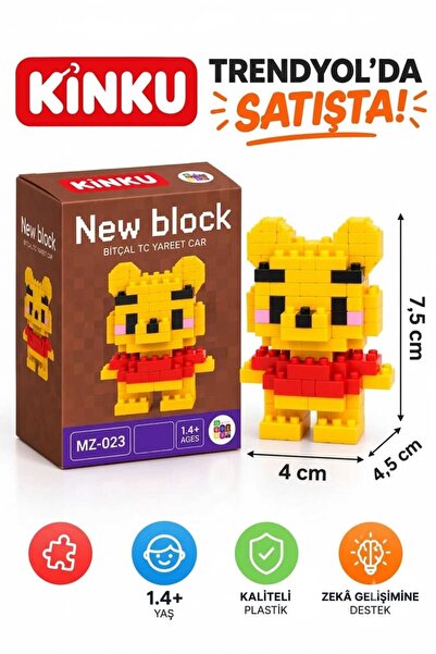KİNKU Kutulu Block-Puzzle-Yapboz-3D Zeka geliştiren-Mini Sevimli Figürler Min...