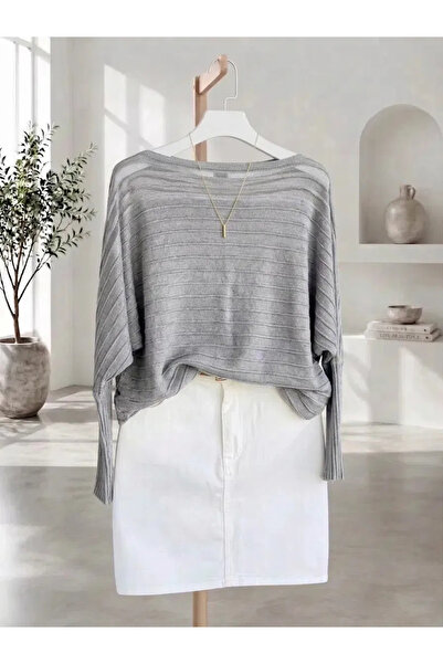 sumoda Women's Transparent Detailed Knitwear Blouse