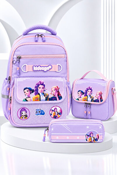 Çınka Bags Kız Desenli Termal Beslenmelik ve Kalemlikli Kız Çocuk Okul Sırt İ...