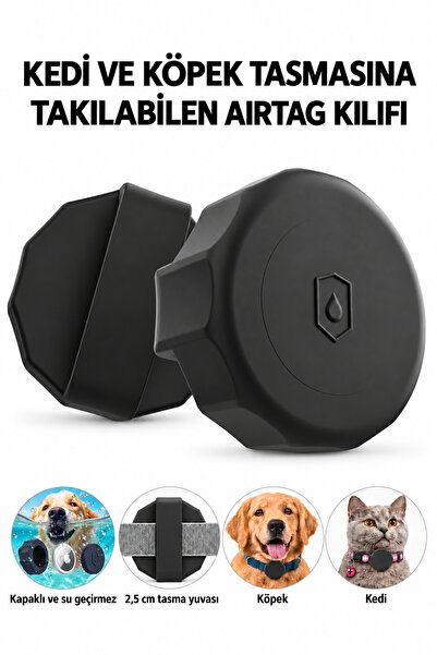 CONOCER Kedi-Köpek Tasması Uyumlu Airtag Kılıfı Tam Koruma Klasik Yumuşak Sof...