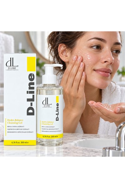 dl d line laboratories D-Line Facial Cleansing Gel 200 ml – Deep Cleansing, Makeup Removal, Pore and Skin Care