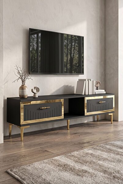 CENEYRA TSA1503AG - TUNATV150 TV STAND, TV SEHPASI ANTRASİT-GOLD 150CM