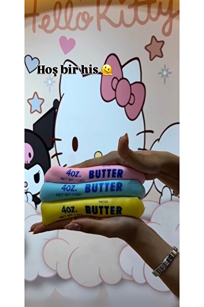 STRESS Butter tereyağ şeklinde yumuşak squishy stres oyuncağı