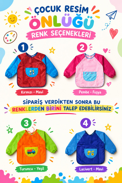 miranino Preschool Painting Apron 4-6 Years Old Waterproof Activity Painting ...