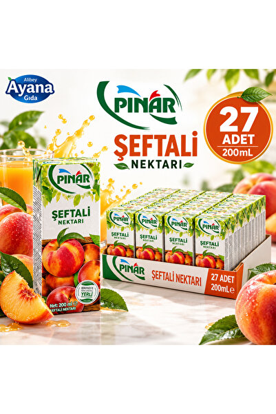 Pınar 200ML ŞEFTALİ SUYU 27Lİ