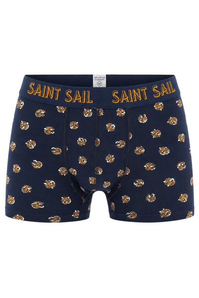 Saint Sail Tiger Spirit Serisi Minimalist Kaplan Baskılı Erkek Boxer
