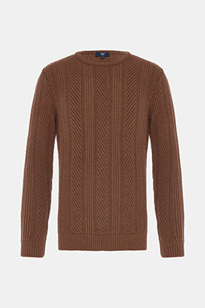 W Collection KİREMİT BİSİKLET YAKA UZUN KOLLU KAZAK