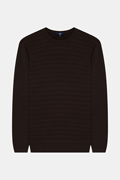 W Collection AÇIK KAHVE POLO YAKA UZUN KOLLU KAZAK