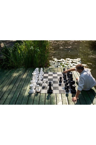 Sunrise Chess & Games Set de piese de șah de grădină de dimensiuni medii (reg...