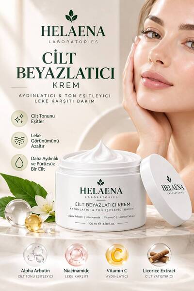 Helaena Cilt Beyazlatıcı Aydınlatıcı Leke Karşıtı Krem | 100 ML