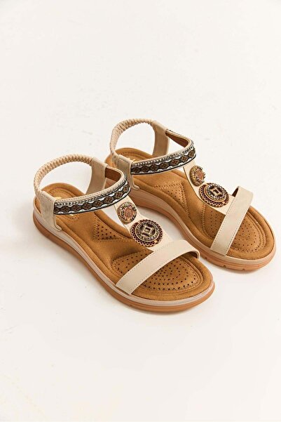 Juuuj Beige Light Flexible Textured Extra Comfort Sole Design Accessory Daily...