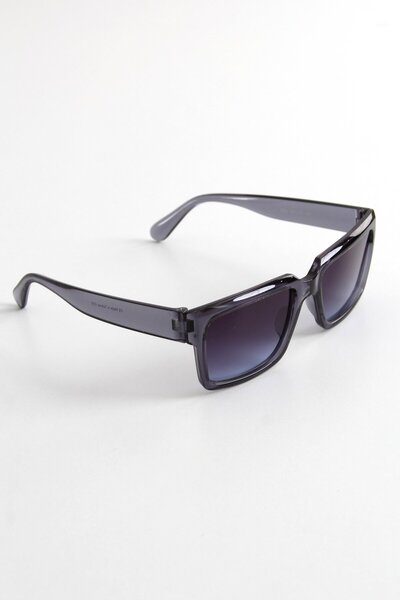Juuuj Navy Blue Transparent Frame Retro Model Rectangular Shape Gradient Glas...
