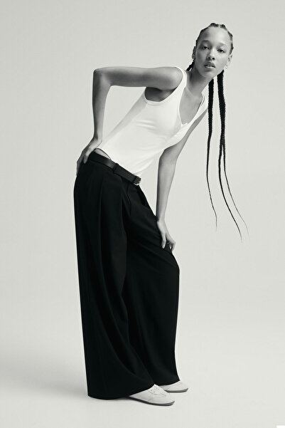 H&M Pileli Baggy Pantolon