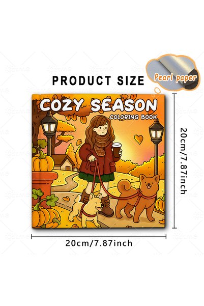 Choice 20x20cm 24pages COZY SEASON Coloring Book for Adults Featuring Cartoon...