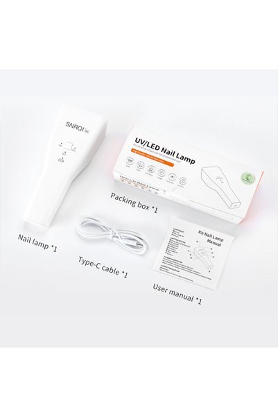 Choice K6 White Handheld Nail Lamp UV LED Lamp for Nails Rechargeable Nail Dr...