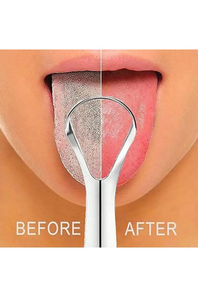 Choice 1Pcs Portable Single Layer Tongue Scraper Reusable Stainless Steel Ora...