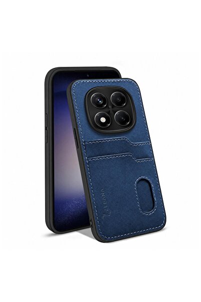 Zebana Xiaomi Redmi Note 14 Pro 5G Uyumlu Kılıf Zebana Kartlıklı Lüx Deri Kıl...