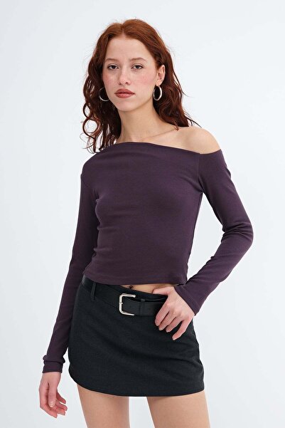Addax Boat Neck Long Sleeve Blouse B1879