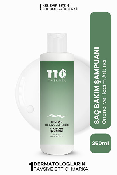 TTO Şampuan Arındırıcı 250 ml Kenevir Bitkisi Tohumu Yağlı Thermal Tüm Saç Ti...
