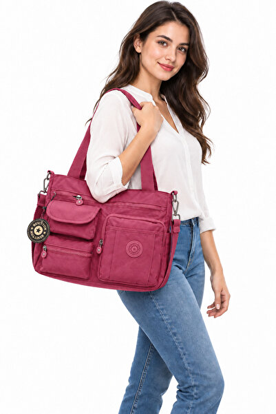 Bevitton Waterproof Fabric Women's Burgundy Luxury Shoulder Bag 7300