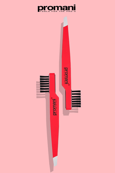 Promani Pr-929 Curved Tip Eyebrow Brush Tweezer