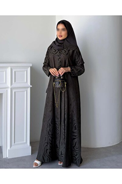 OLGA-ABAYA عباية آنيقة وعصرية من OLGA القماش حرير مشجر قصة العباية نص كلوش شا...