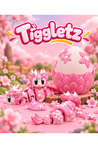MİNİKOM TOYS Tiggletz Sevimli Pembe Ejderha Figür – Hareketli Eklemli Fantast...