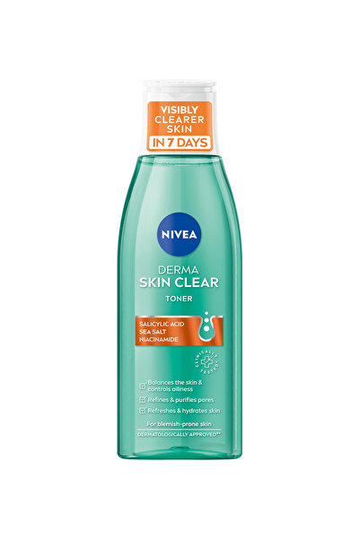 NIVEA Derma Skin Clear Toner facial cu Acid Salicilic și Niacinamidă, 200 ml