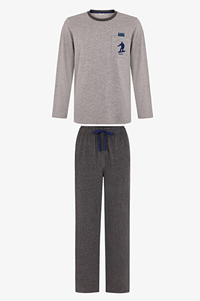 Penti Erkek Snow Glide Pantolon Uzun Kollu Pijama Takımı