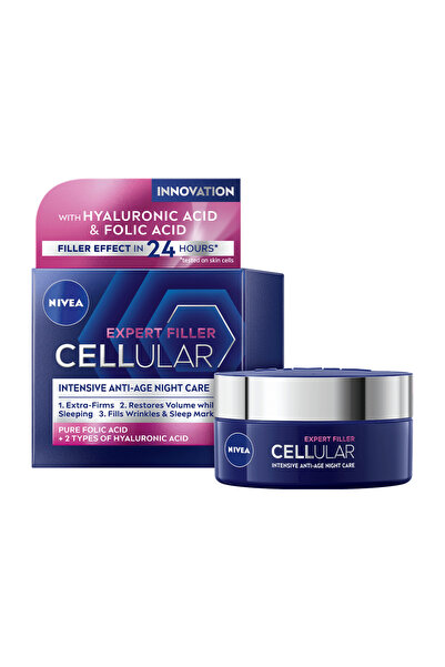 NIVEA Cellular Hyaluron Filler Cremă de noapte antirid, 50 ml
