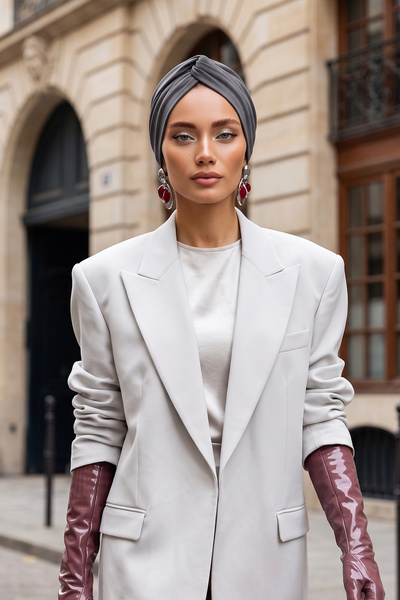 Aisha's Design Zimska Mihrace kapa, antracit, B-4O