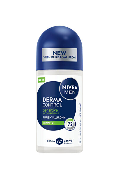 Nivea Men Men Derma Control Sensitive Antiperspirant Roll-On 72h, 50 ml