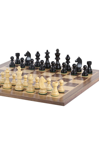 Sunrise Chess & Games Set șah turneu nr. 5 – tablă nuc 50 mm + piese German K...
