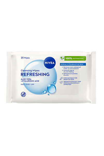 NIVEA Șervețele demachiante revigorante Visage pentru ten normal și mixt, 25 ...