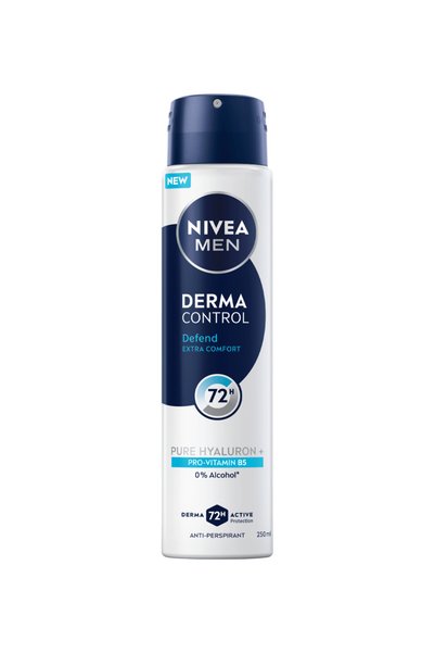 Nivea Men Men Derma Control Defend Deodorant Spray, Protecție 72h, 250 ml