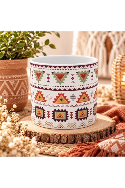 BM GİFT DESİGN Mască ghiveci, din ceramică, model tradițional, 11 cm