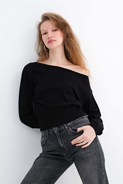 Addax Boat Neck Knitwear Sweater K10330
