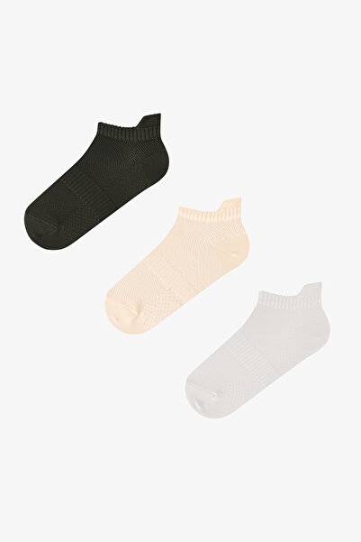 Penti Yeşil Fit Back 3 Çift Patik Çorap