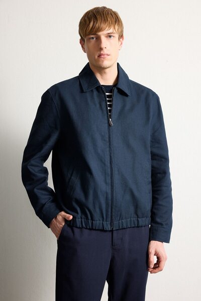 DeFacto Regular Fit Shirt Collar Zippered Cotton Coat F8518Ax26Sp