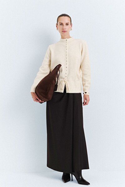 DeFacto Regular Fit Drape Detaylı Normal Bel Maxi Etek I7384AX26WN