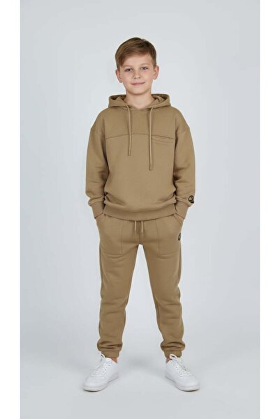 unbranded Boys Hoodie Set - 6 - Camel