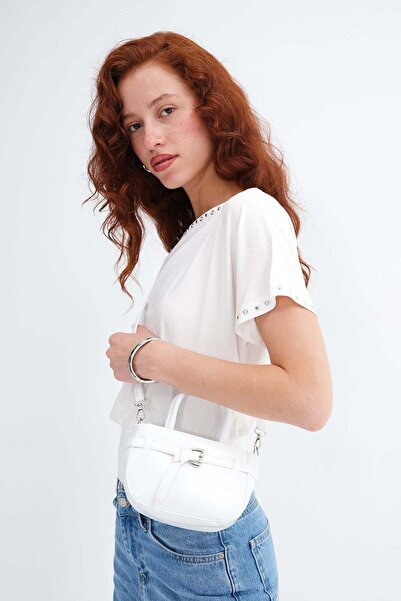 Addax Belt Detailed Hand and Shoulder Bag Ç6012