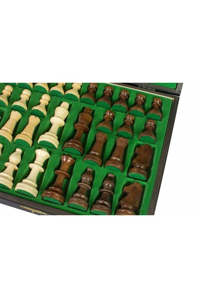 Sunrise Chess & Games Piese de șah Staunton nr. 5 (rege 90 mm) în casetă de l...