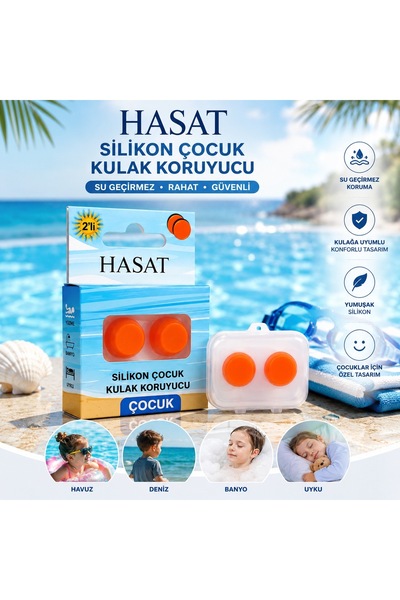 BIOCEN Hasat Silikon Kulak Tıkacı Ve Saklama Kabı Çocuk