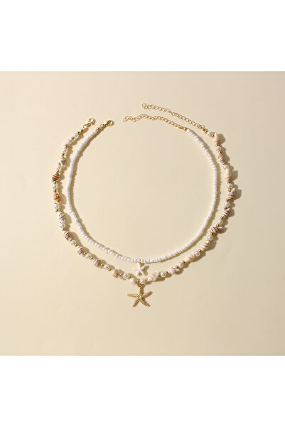 Choice Golden 2PCS Bohemian-Style Beach Resort Style Shell Starfish Rice Bead...