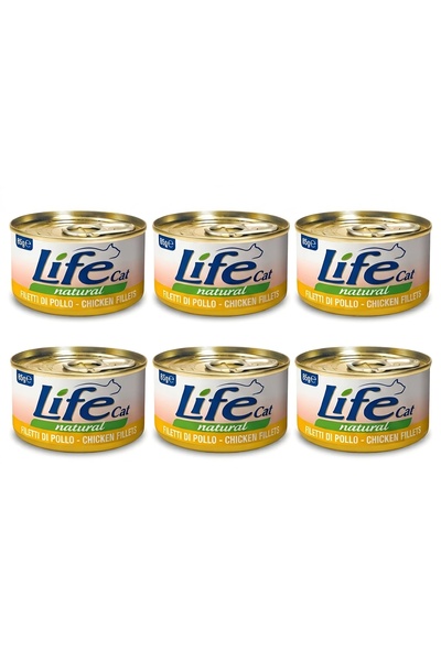 Life Cat فيليه دجاج لايف كات - 85 جرام * 6 قطع