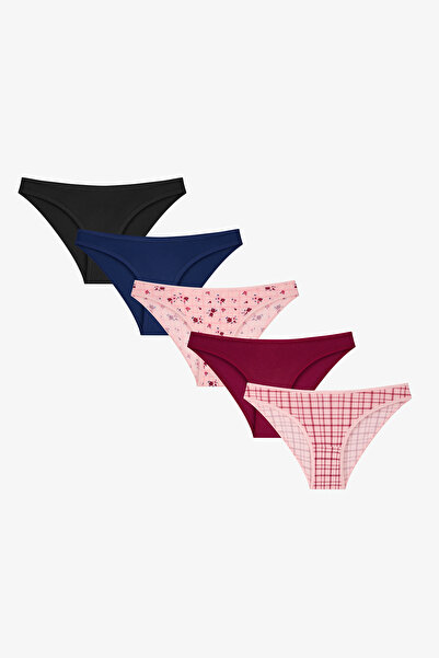 Penti Daisy Check Ekoseli 5'li Slip Külot