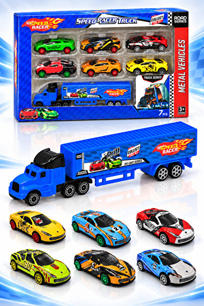 Toysan Speed Racer Road Series Truck Metal Model Araba Seti METAL TIR - 6 MET...