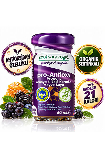 prof saracoğlu Pro Antioxy Organik Sertifikalı Propolis Aronya Ekşi Karadut S...
