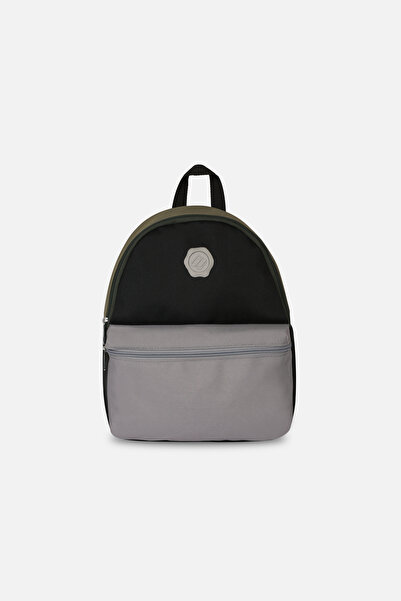ICONE BAG Three-Color Children's Backpack, Black Gray Khaki Boys' Backpack, B...